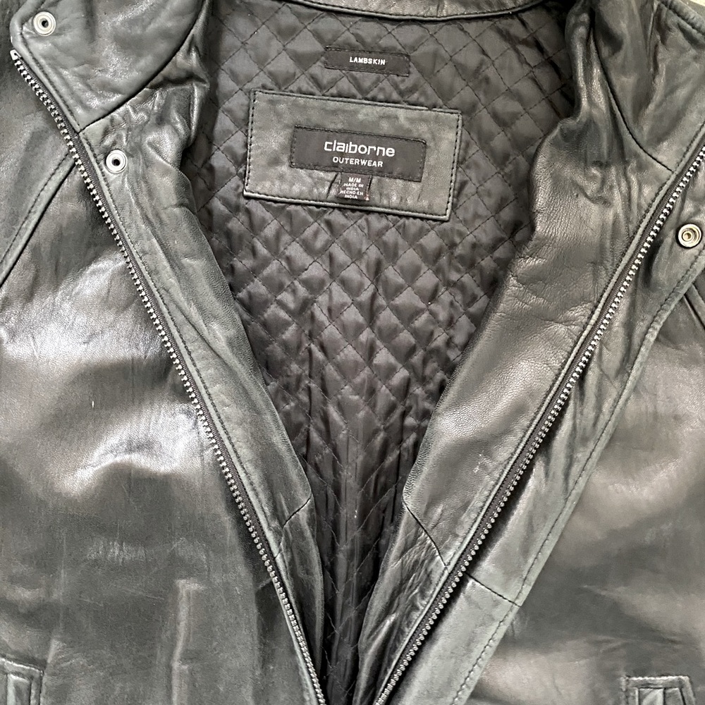 Vintage Claiborne lambskin leather jacket.